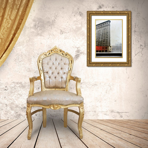 Brooklyn Bridge Gold Ornate Wood Framed Art Print with Double Matting by Bailey, Nathan