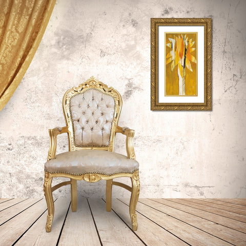 Palm II Gold Ornate Wood Framed Art Print with Double Matting by Bredvik, Brenda K.