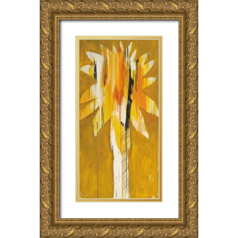 Palm II Gold Ornate Wood Framed Art Print with Double Matting by Bredvik, Brenda K.
