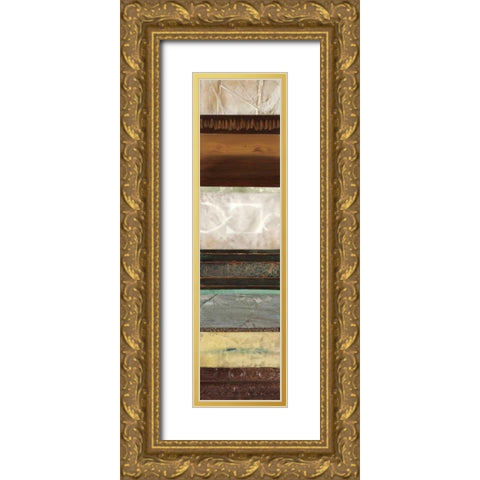 Earthware I Gold Ornate Wood Framed Art Print with Double Matting by Fields, Laurie