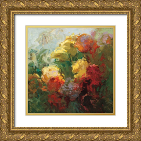 Trellis Beauty Gold Ornate Wood Framed Art Print with Double Matting by McMurry, Vicki