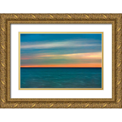 Quiet Waters II Gold Ornate Wood Framed Art Print with Double Matting by Rehner, John