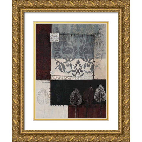 Silver Damask I Gold Ornate Wood Framed Art Print with Double Matting by Tunick, Connie