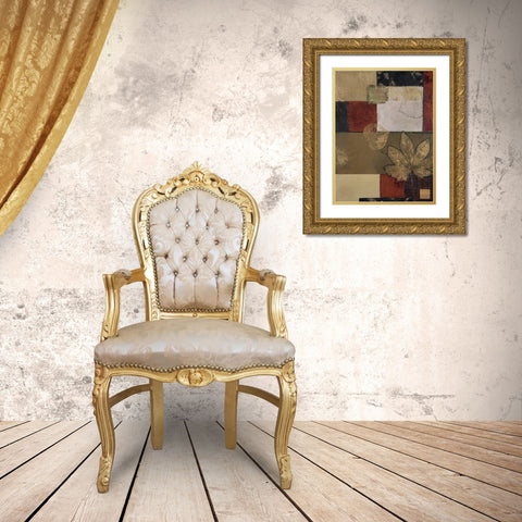Burlap and Gold II Gold Ornate Wood Framed Art Print with Double Matting by Tunick, Connie