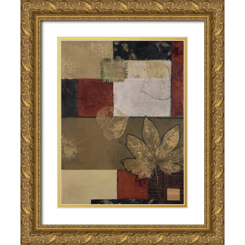 Burlap and Gold II Gold Ornate Wood Framed Art Print with Double Matting by Tunick, Connie