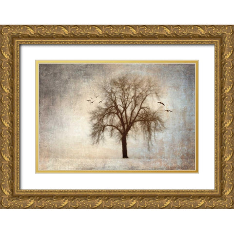 Treehouse Gold Ornate Wood Framed Art Print with Double Matting by Szilagyi, Ily