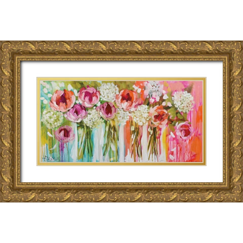 Tangerine Tango Gold Ornate Wood Framed Art Print with Double Matting by Brooks, Amanda J.