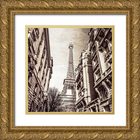 Looking Up Gold Ornate Wood Framed Art Print with Double Matting by Frank, Assaf