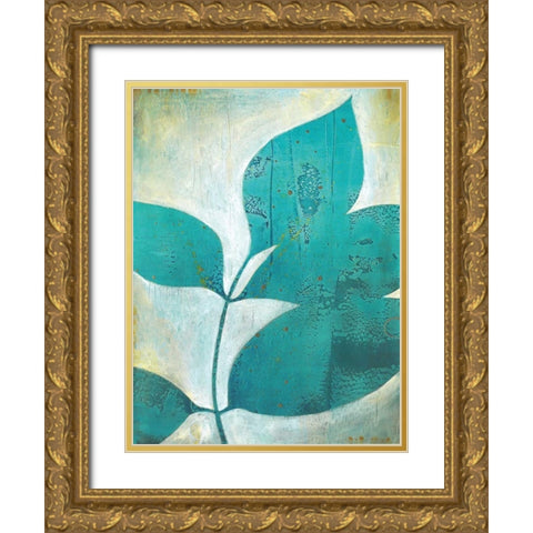 Foliation I Gold Ornate Wood Framed Art Print with Double Matting by D Aguiar, Stacy