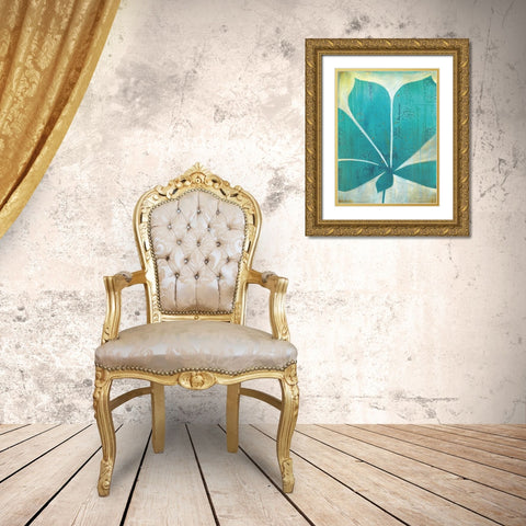 Foliation II Gold Ornate Wood Framed Art Print with Double Matting by D Aguiar, Stacy