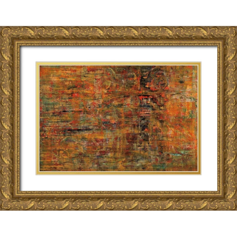 Jewel At My Feet Gold Ornate Wood Framed Art Print with Double Matting by Gutierrez, Hilario