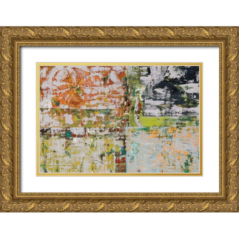 Windows Gold Ornate Wood Framed Art Print with Double Matting by Gutierrez, Hilario