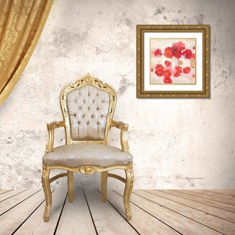 Roses Gold Ornate Wood Framed Art Print with Double Matting by Harwood, Jennifer