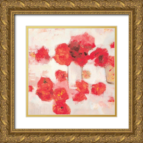 Roses Gold Ornate Wood Framed Art Print with Double Matting by Harwood, Jennifer