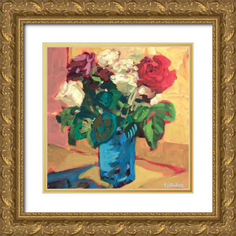 Spring Collection Gold Ornate Wood Framed Art Print with Double Matting by Harwood, Jennifer