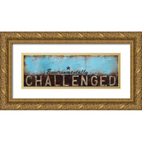 Environmentally Challenged Gold Ornate Wood Framed Art Print with Double Matting by Pasion, Wani