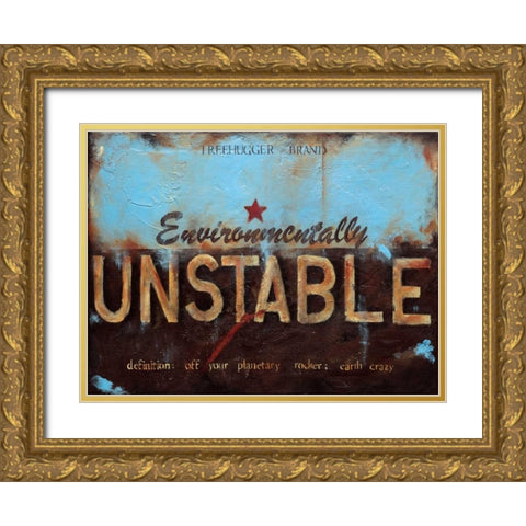 Environmentally Unstable Gold Ornate Wood Framed Art Print with Double Matting by Pasion, Wani