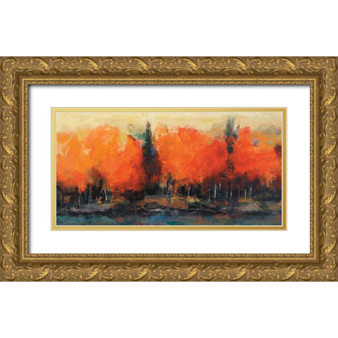 Interaction Gold Ornate Wood Framed Art Print with Double Matting by Shire, Martin