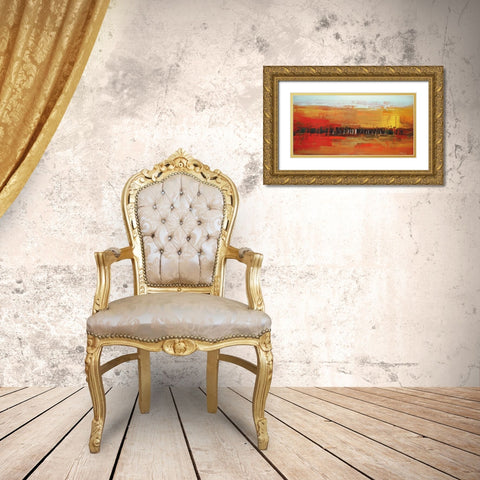 Duet Gold Ornate Wood Framed Art Print with Double Matting by Shire, Martin