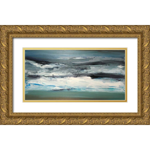 Maple Lake Gold Ornate Wood Framed Art Print with Double Matting by Shire, Martin