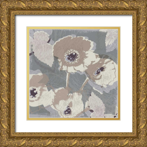 Flower Layers I Gold Ornate Wood Framed Art Print with Double Matting by Venter, Tandi