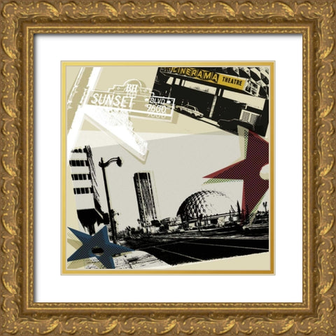 Hollywood Blvd. I Gold Ornate Wood Framed Art Print with Double Matting by Venter, Tandi