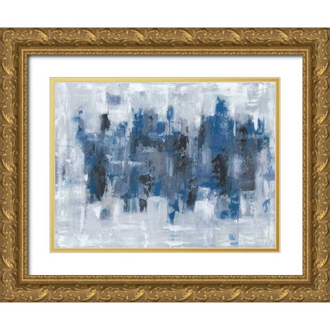 Midtown Moonlight Gold Ornate Wood Framed Art Print with Double Matting by Bell, Emma
