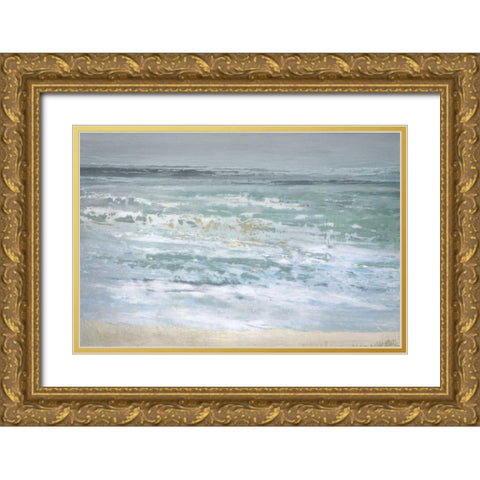 Spindrift Gold Ornate Wood Framed Art Print with Double Matting by Gold, Caroline