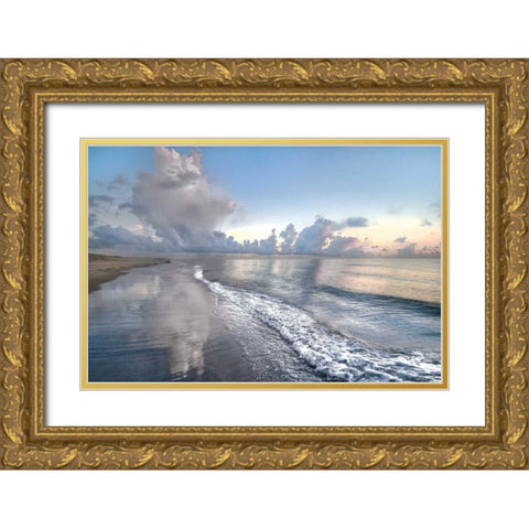 Quiet Morning Gold Ornate Wood Framed Art Print with Double Matting by Celebrate Life Gallery,