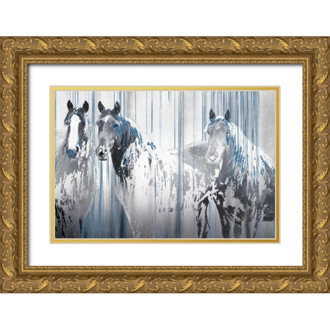 Threes Company Gold Ornate Wood Framed Art Print with Double Matting by Pelkey, Marvin