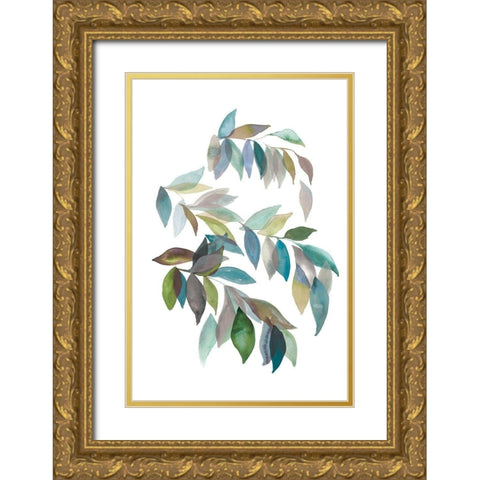 Leaf Collection I Gold Ornate Wood Framed Art Print with Double Matting by Meyers, Rebecca