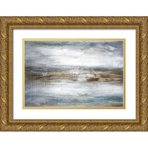 Mirage II Gold Ornate Wood Framed Art Print with Double Matting by Fontaine, Stephane