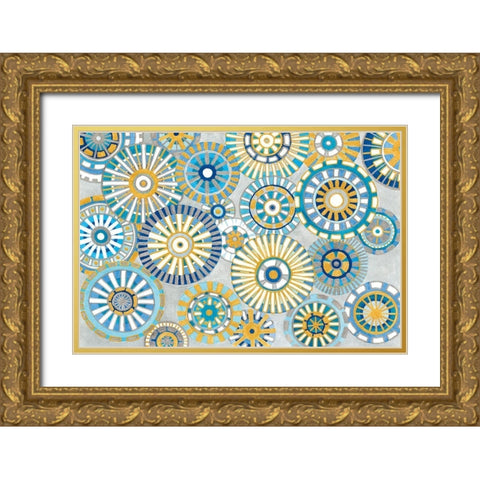 Circle Delight Gold Ornate Wood Framed Art Print with Double Matting by Banks, Debbie