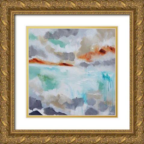 Rocky Bay I Gold Ornate Wood Framed Art Print with Double Matting by Jones, A