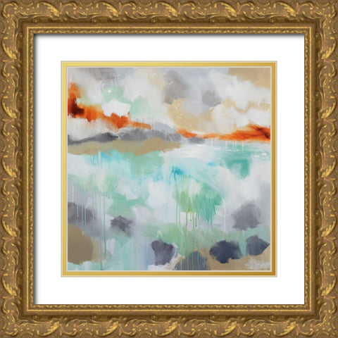 Rocky Bay II Gold Ornate Wood Framed Art Print with Double Matting by Jones, A