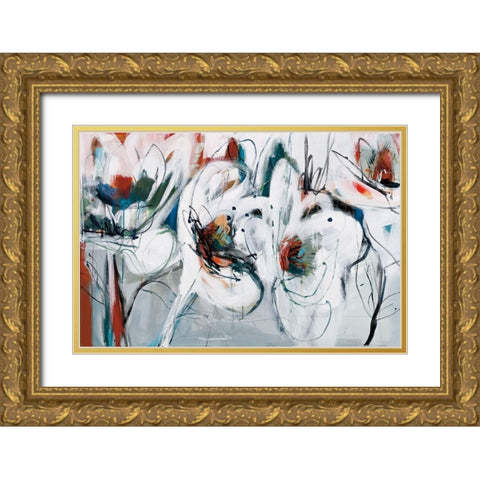 Winter Dance Gold Ornate Wood Framed Art Print with Double Matting by Fitsimmons, A