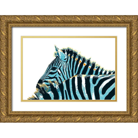 Striped Pair Gold Ornate Wood Framed Art Print with Double Matting by Pelkey, Marvin