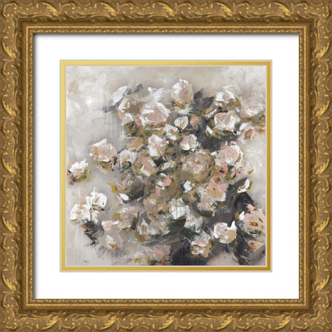 White Roses Were Her Favorite Gold Ornate Wood Framed Art Print with Double Matting by Cole, Macy