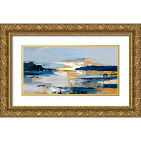 Land and Sea Gold Ornate Wood Framed Art Print with Double Matting by Fitzsimmons, A.
