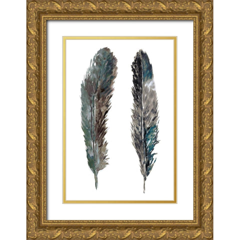 Standing Up I Gold Ornate Wood Framed Art Print with Double Matting by Meyers, Rebecca