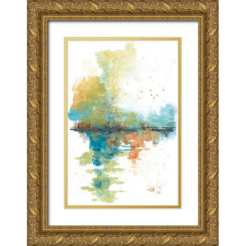 Reflections Gold Ornate Wood Framed Art Print with Double Matting by Quintero, Tita