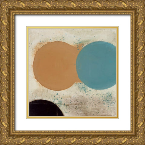Terra Circles I Gold Ornate Wood Framed Art Print with Double Matting by Skinner, David