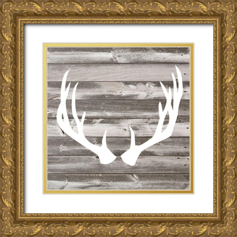 Antler Art I Gold Ornate Wood Framed Art Print with Double Matting by Venter, Tandi
