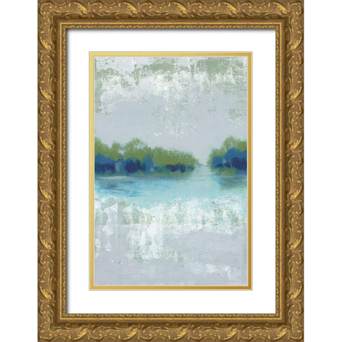Misty View I Gold Ornate Wood Framed Art Print with Double Matting by Vindedzis, Rita