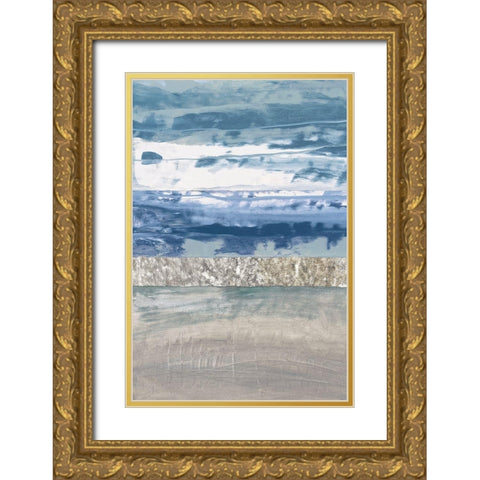 Coastal Hues II Gold Ornate Wood Framed Art Print with Double Matting by Fields, Laurie