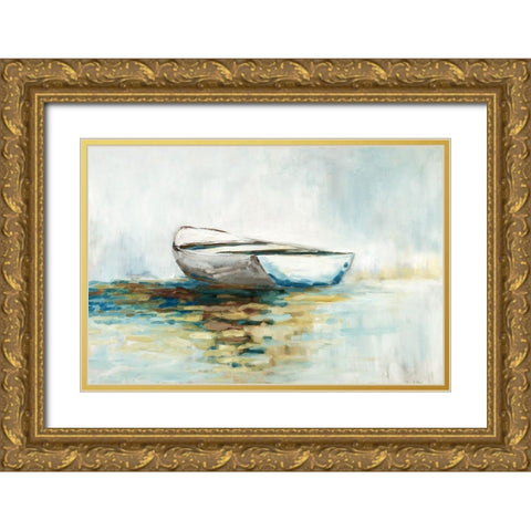 In The Shallows Gold Ornate Wood Framed Art Print with Double Matting by Ellens, Jacquelline