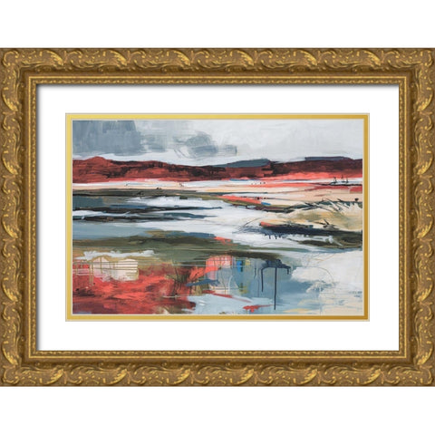 Before Night Falls Gold Ornate Wood Framed Art Print with Double Matting by Fitzsimmons, A.