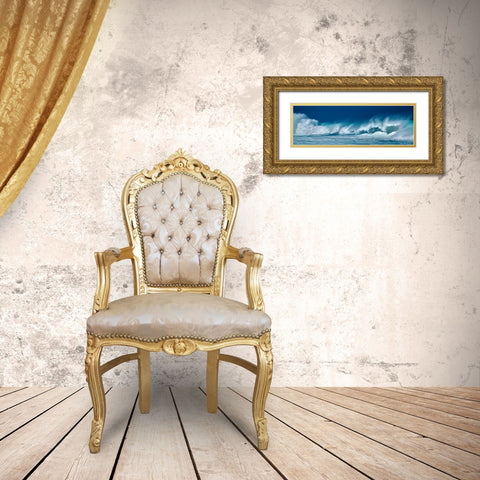 Breaking Waves Gold Ornate Wood Framed Art Print with Double Matting by Frates, Dennis