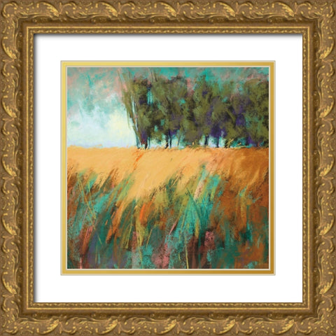 Trees On The Horizon Gold Ornate Wood Framed Art Print with Double Matting by Cassell, Sherri