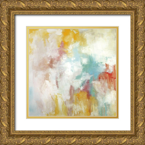 Joyous Gold Ornate Wood Framed Art Print with Double Matting by Ellens, Jacqueline